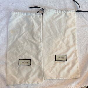 Gucci shoe bags set of two - each bag will hold a pair of easily cream satin